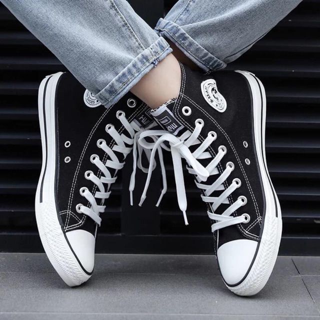 Giày sneaker cv classic đen trắng cao cổ thời trang cho cả nam và nữ / hotboy 86 | BigBuy360 - bigbuy360.vn