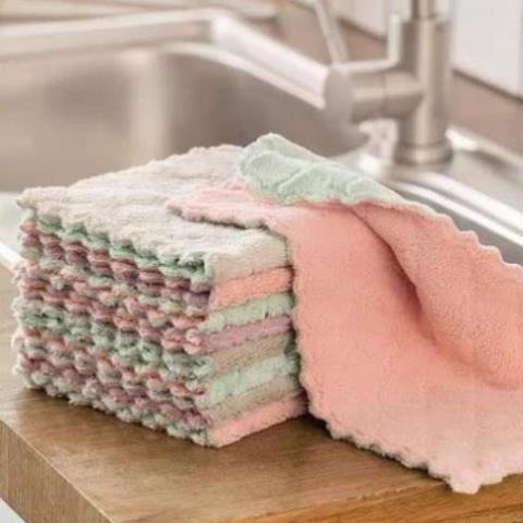 Khăn Lau Bếp Đa Năng ❤️FREESHIP❤️ 2 Mặt Siêu Thấm Nước (lẻ 1 chiếc)