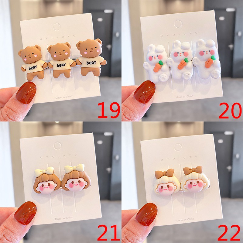 Kẹp Tóc Họa Tiết Hình Học Đơn Giản Dễ Thương Phong Cách Nhật Bản