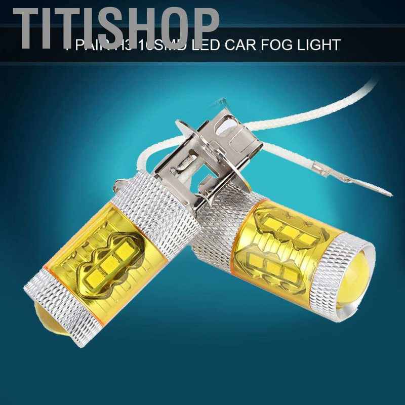 [Seller Recommend] 1 Cặp Đèn Led Sương Mù Màu Vàng 12-24v 80w H3 16smd Cho Xe Hơi