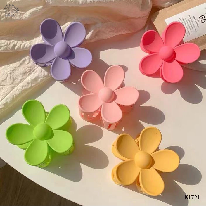 Kẹp tóc càng cua hoa mai nhiều màu phong cách thời trang Orin K1721