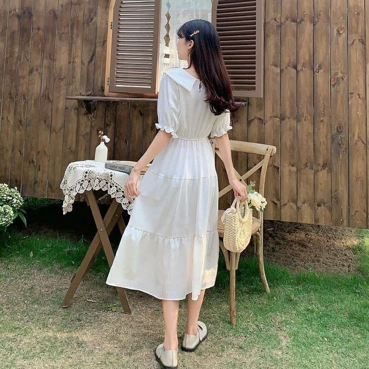 Đầm Dài Cổ Búp Bê Phong Cách Mới Jllyq-36