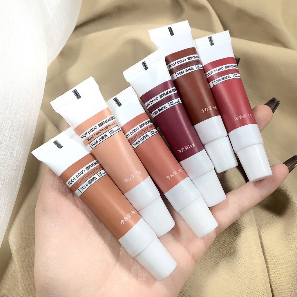 Toot Dodo® Son Môi Dưỡng Ẩm Chống Thấm Nước Không Phai Màu Nhung Mờ