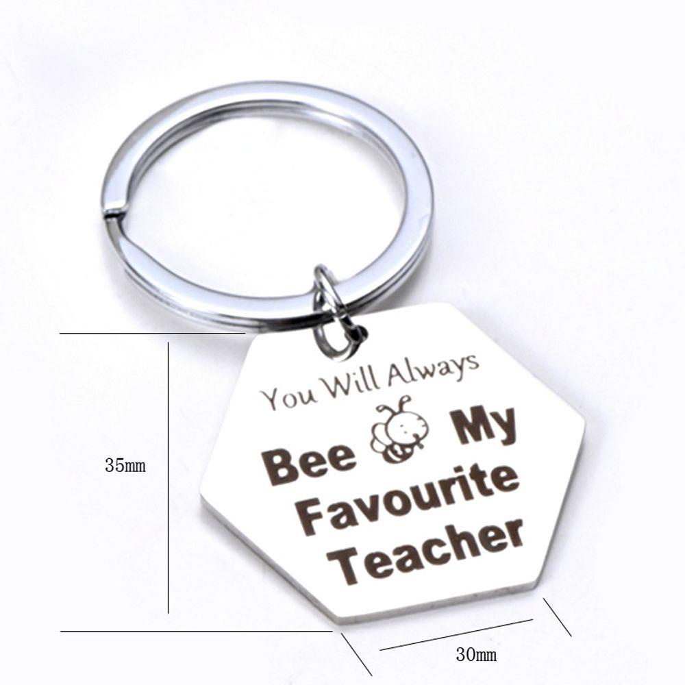 Móc Khóa Khắc Chữ Thank You Teacher Dễ Thương