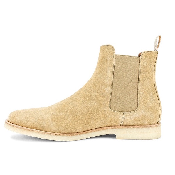 Chelsea boots thời trang nam màu tan chất liệu da lộn đế crepe tăng chiều cao 3.5cm | BigBuy360 - bigbuy360.vn