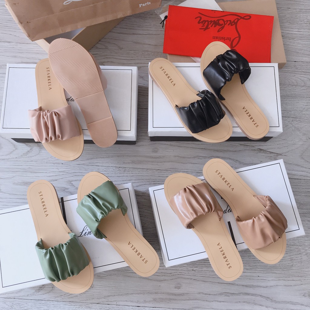 LOVIIECORNER - DÉP NỮ THỜI TRANG QUAI DA MỀM  HOT TREND 2020- QUAI NGANG NHÚNG - CHẤT SI MỀM-DÉP NỮ MŨI VUÔNG-D200301 | BigBuy360 - bigbuy360.vn