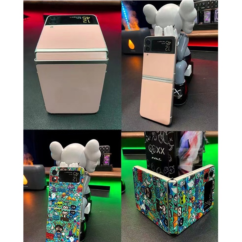 Miếng DáN NhiềU MàU ChốNg TrầY XướC Cho Samsung Galaxy Z Flip 4 3 Back + Bản Lề Galaxy Z Flip4 Flip3