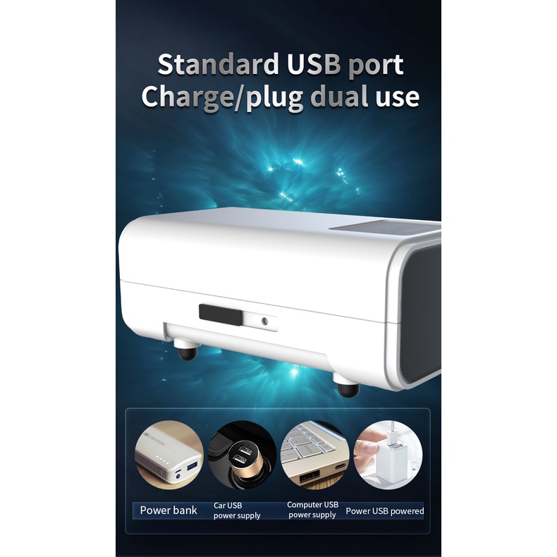 Máy Bơm Oxy Cho Bể Cá YYE-LD300 185h Chống Thấm Nước Sạc Lại Được