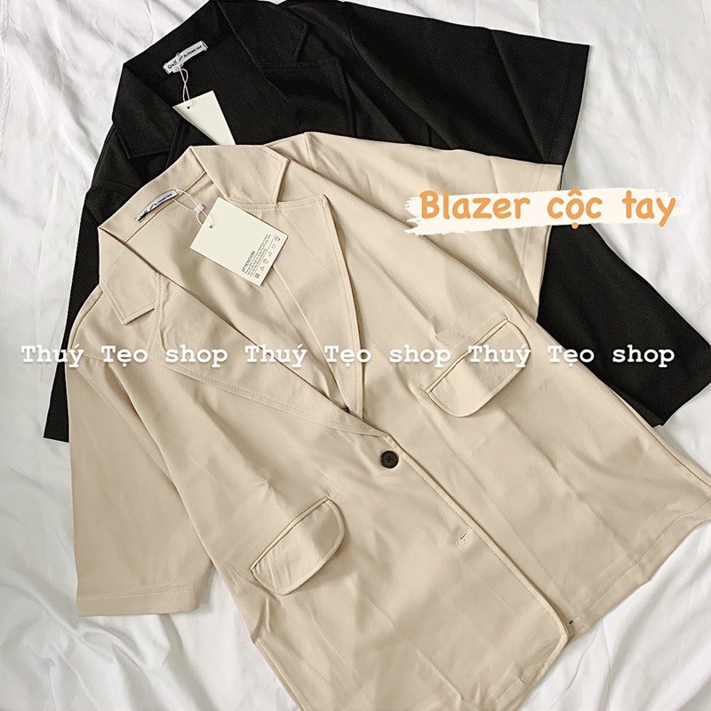 ÁO BLAZER TAY NGẮN 1 LỚP ULZZANG - Áo blazer cộc tay (ẢNH THẬT/KÈM VIDEO)