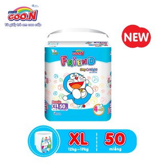 Tã quần Goon Friend Doremon gói siêu đại XL50 cho bé từ 12 -17kg 