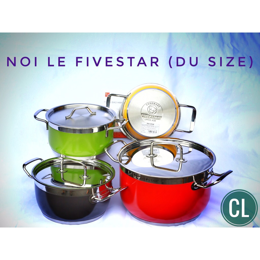 NỒI INOX FIVESTAR 16CM 3 ĐÁY-CÁC MÀU