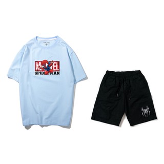 [ANI TEE] Combo Áo Thun Và Short Kaki Người Nhện Phản Quang