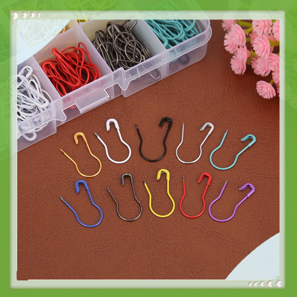 Bộ 300 Kim Băng Hình Quả Bầu 10 Màu Khác Nhau Dùng Trong May Mặc