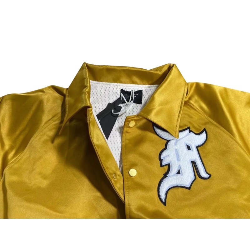 ⚡️⚡️Áo khoác FEAR OF GOD 5TH /Fear of God Satin Baseball Coach Jacket  Jacket FOG 5TH