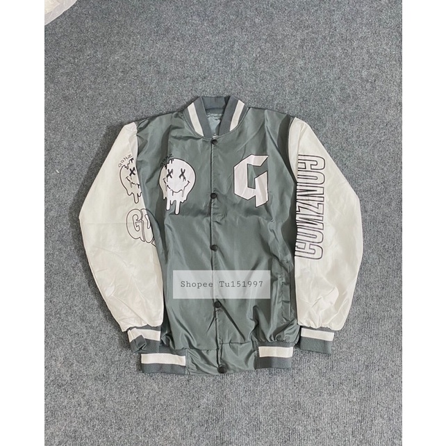 JACKET GONZ BOMBER  SMILE - ÁO BOMBER 2 LỚP