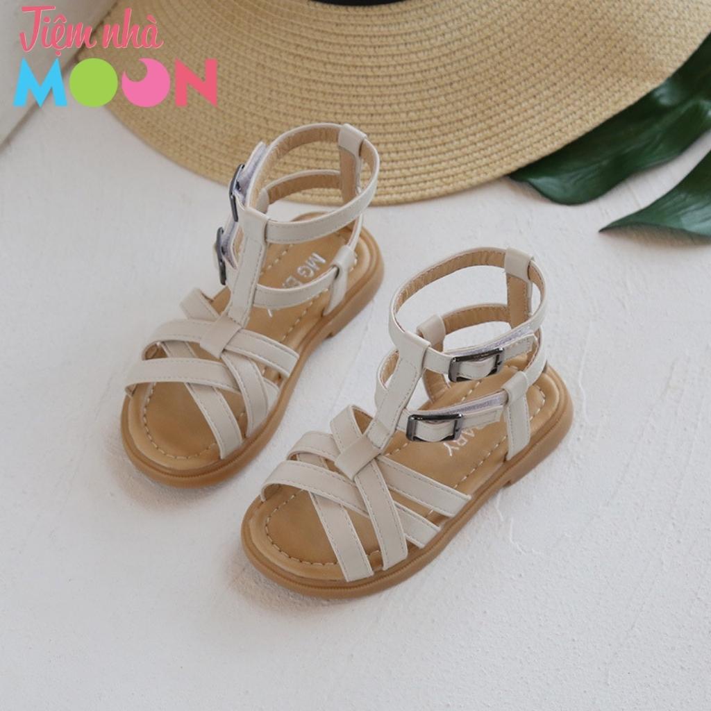 Sandal chiến binh bé gái quai chéo đế su siêu mềm mg baby