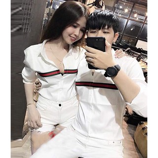 ÁO SƠ MI ĐÔI NAM NỮ CHẤT LỤA XỊN MS414