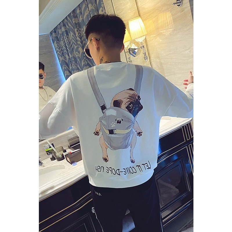 Áo Nỉ Nam Azila - Áo Thu Đông Nam Cổ Tròn Tay Dài Chất Liêu Poly Cao Cấp Co Dãn Mềm Mịn in 3D Chó PUG - TD42 | BigBuy360 - bigbuy360.vn