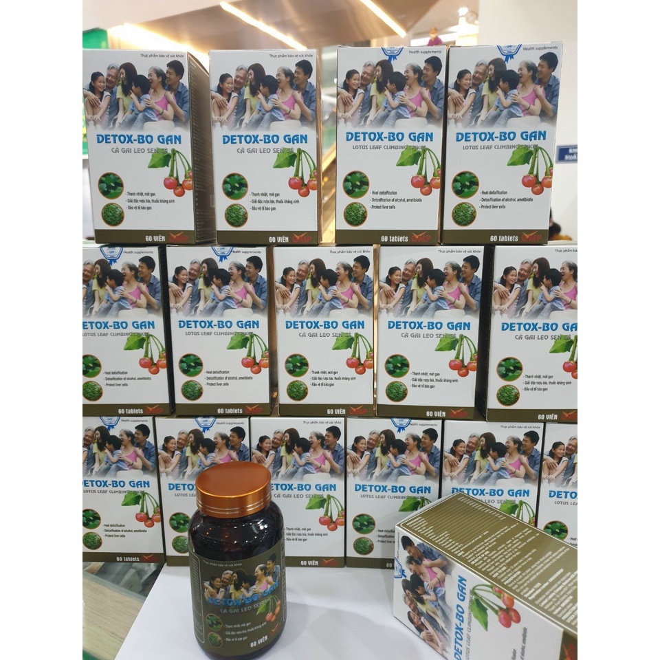 Viên uống Detox Bổ Gan Cà Gai Leo Sen Lá giải độc gan, thanh nhiệt mát gan - Hộp 60