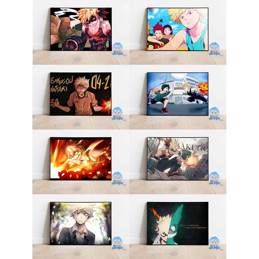 Tranh poster A3 Bakugo Katsuki (4) Anime My Hero Academia chất liệu giấy cao cấp - 2D Tộc Shop
