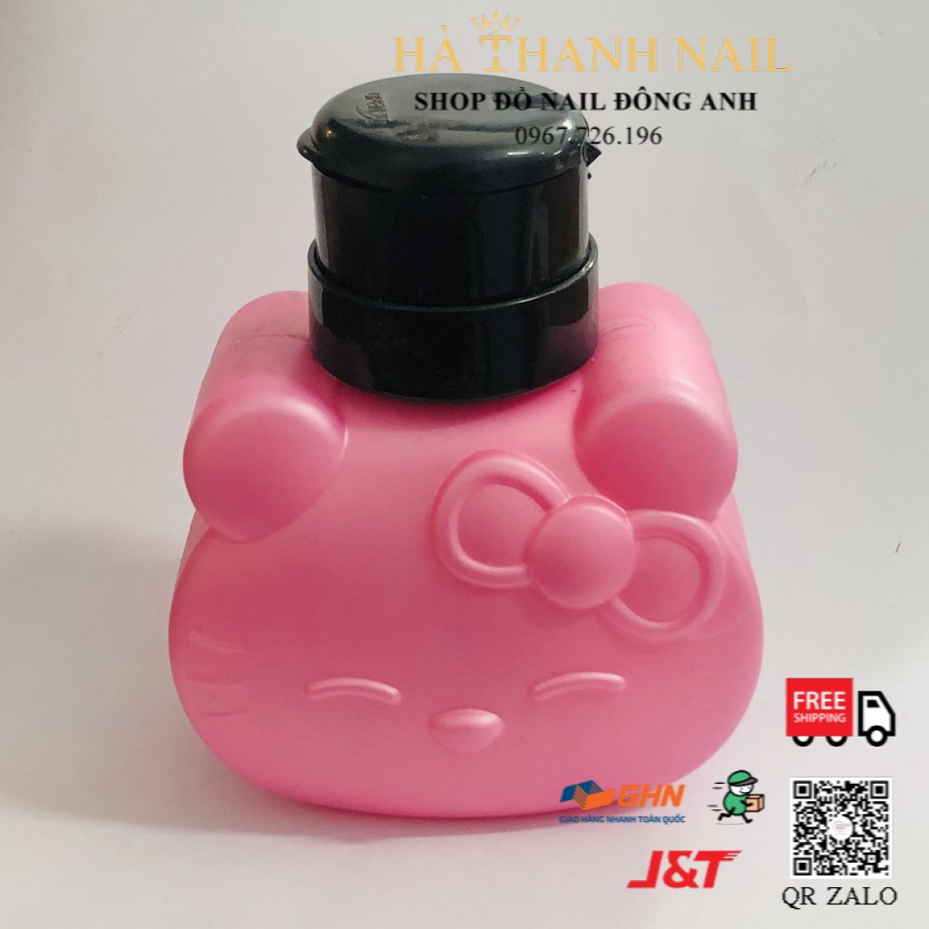 Lọ Đựng Acetone, Cồn, Nước (Hình Hello Kitty) 260ml