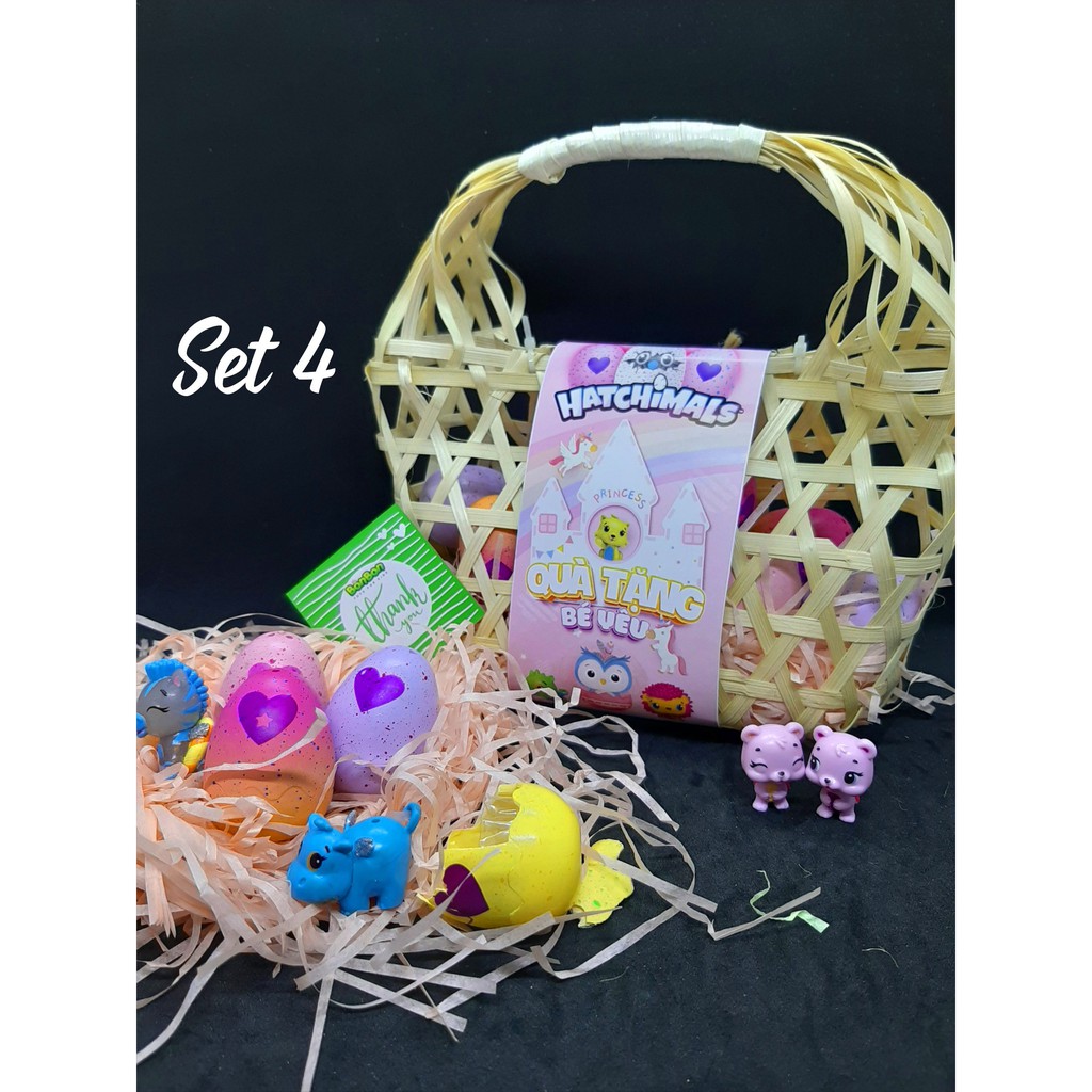 Giỏ trứng Hatchimals, gồm 10 trứng Hatchimals không trùng mẫu thú - quà tặng bé