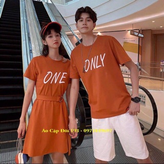 Áo đôi: Váy thun + Áo thun nam One & Only