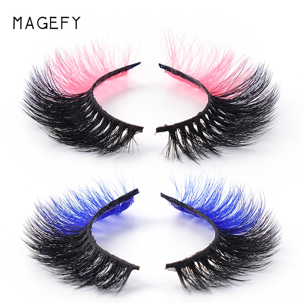 [Hàng mới về] Bộ 2 cặp mi giả dáng cong và dày nhiều màu sắc thời trang