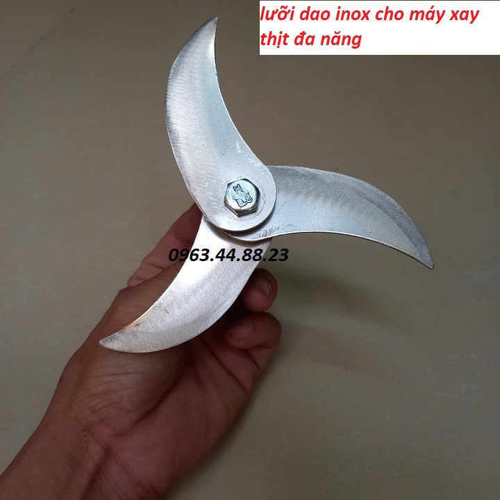 Dao xay thịt xay giò chả - 3 lưỡi inox