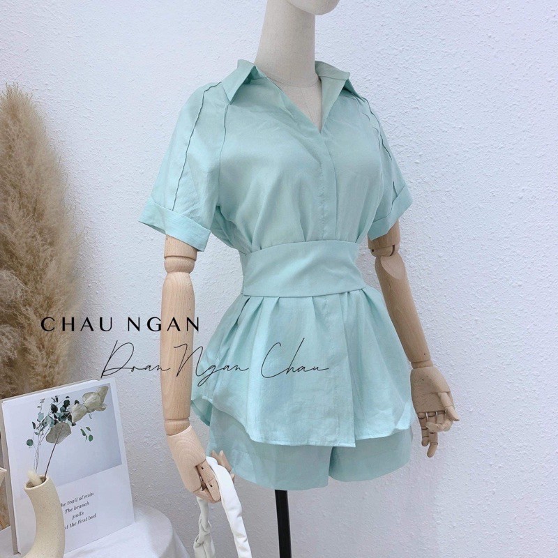 Thanh lí set Xanh mint Đoàn Ngân Châu free size