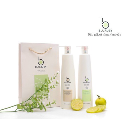 Bộ Gội Xả Nhau thai cừu BLURUBY  1000ml*2