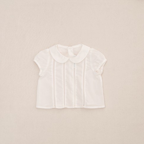 Sơ Mi Trắng, Cổ Sen, Đáp Ren Trang Trí (Petit à Petit)