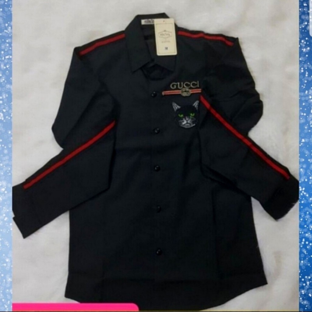 Áo Sơ mi nam lụa [FREESHIP] Sơ mi nam chất lụa dài tay logo mèo cao cấp hàng gỗc giá xưởng may (44-73KG) | BigBuy360 - bigbuy360.vn