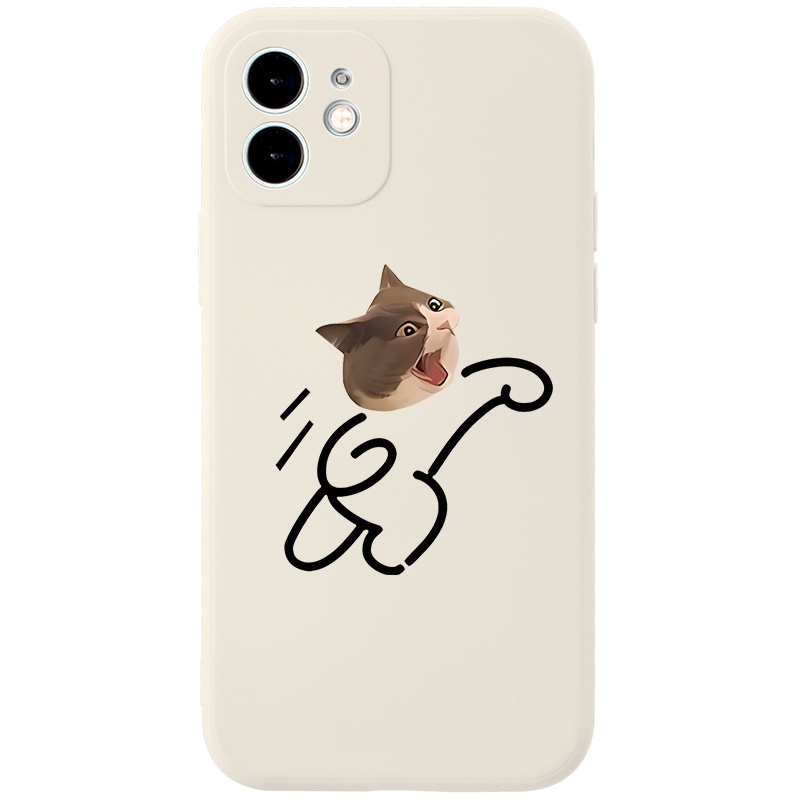 Ốp lưng JEERO mềm hoạt hình cặp đôi dễ thương đẹp độc lạ đen cho iPhone 13 12 11 Pro Max SE 2020 X XR XS 8 7 6S 6 Plus HFF1183