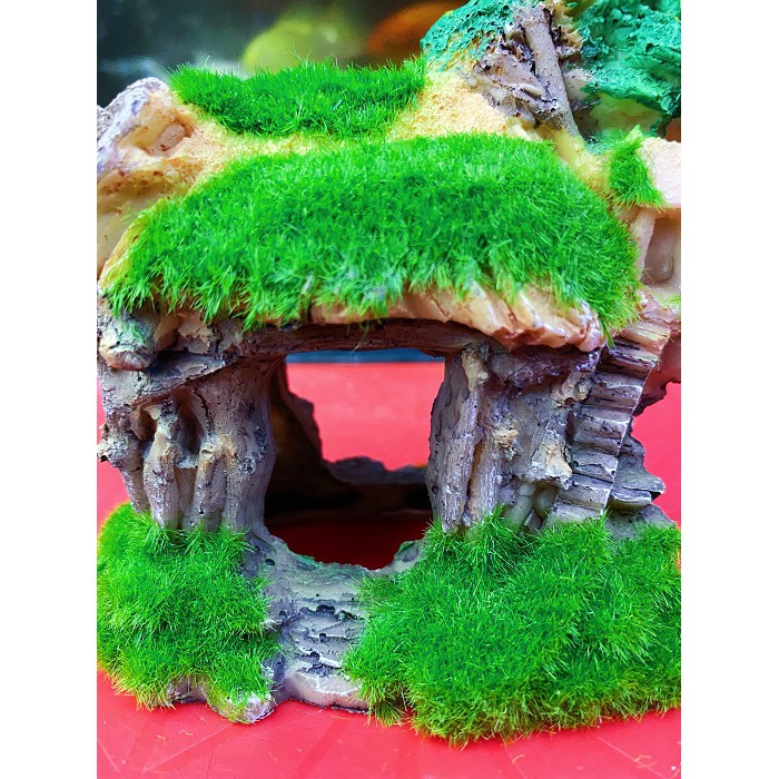 CỔNG CÂY PHỦ RÊU TRANG TRÍ HỒ CÁ NON BỘ 11X7X12CM