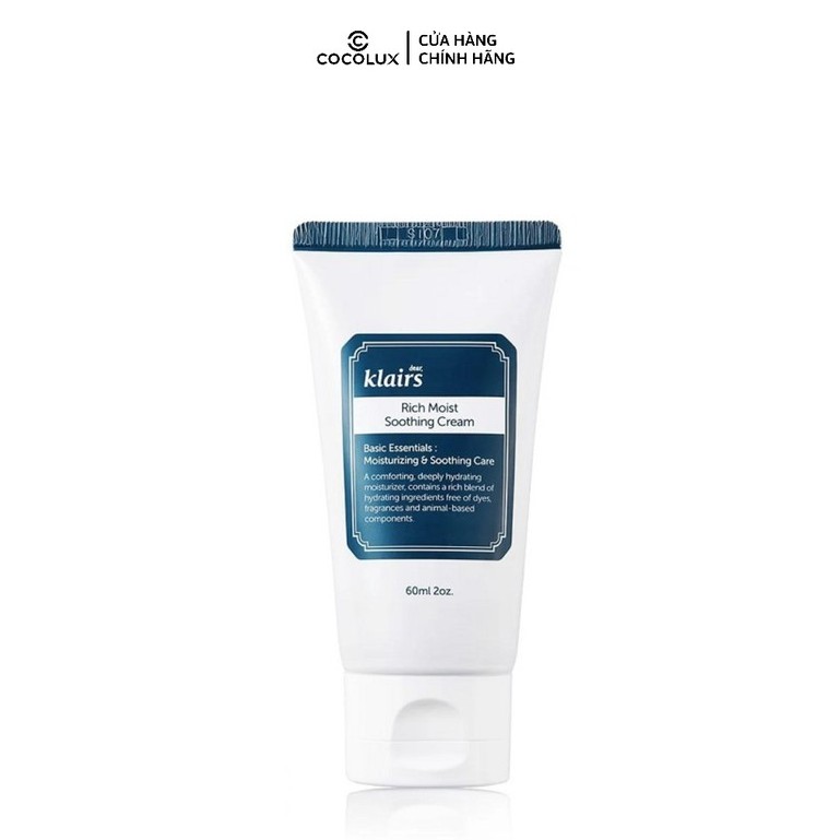 [COCOLUX] Kem Dưỡng Klairs Rich Moist Soothing 60ml