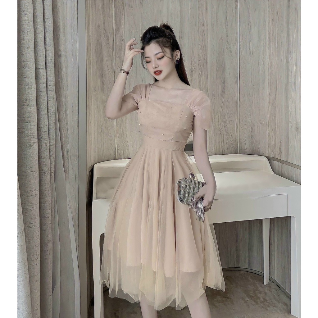 [HCM] Đầm xoè công chúa 2 lớp lót siêu xinh , tiểu thư hàn quốc , cực đẹp thời trang hotgirl