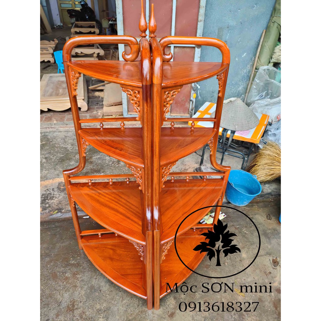 Kệ góc bày đồ gỗ hương,kê tủ góc gỗ,kệ góc nhà,đế góc nhà cao 130cm rộng 60 sâu 40 kệ bày đồ nhiều cỡ cao