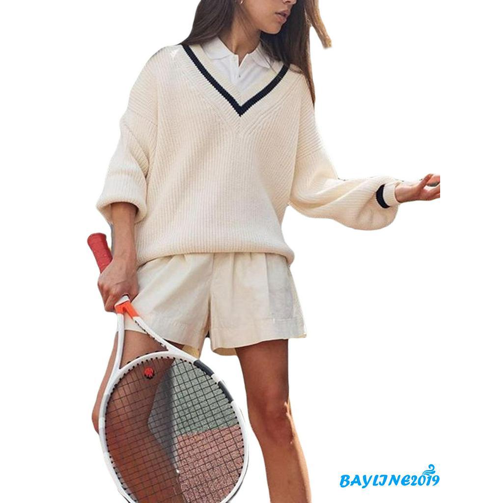 Áo len dài tay cổ chữ V thời trang