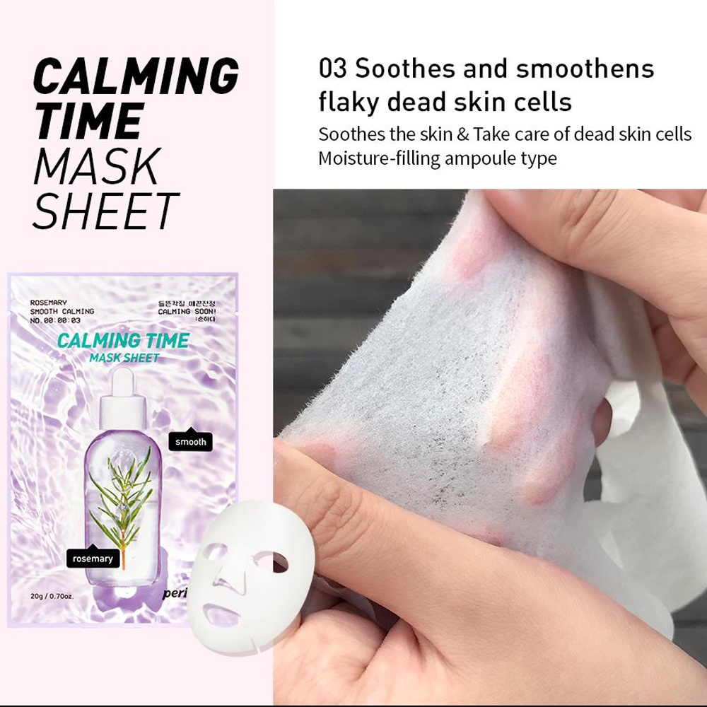 Mặt Nạ PERIPERA CALMING TIME MASK SHEET 03 ROSEMARY SMOOTH CALMING 20g