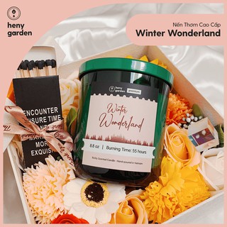Nến Thơm Cao Cấp Winter Wonderland (Kèm Video) Heny Garden – Tone Thanh Mát - Tặng Tinh Dầu Mẫu Thử