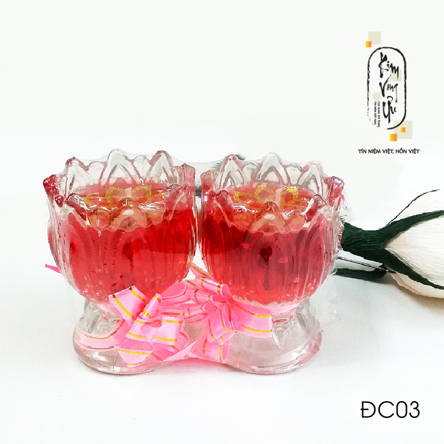 Đèn cầy ly cúng Búp Sen Nhỏ ĐC03 cao 7.7 cm