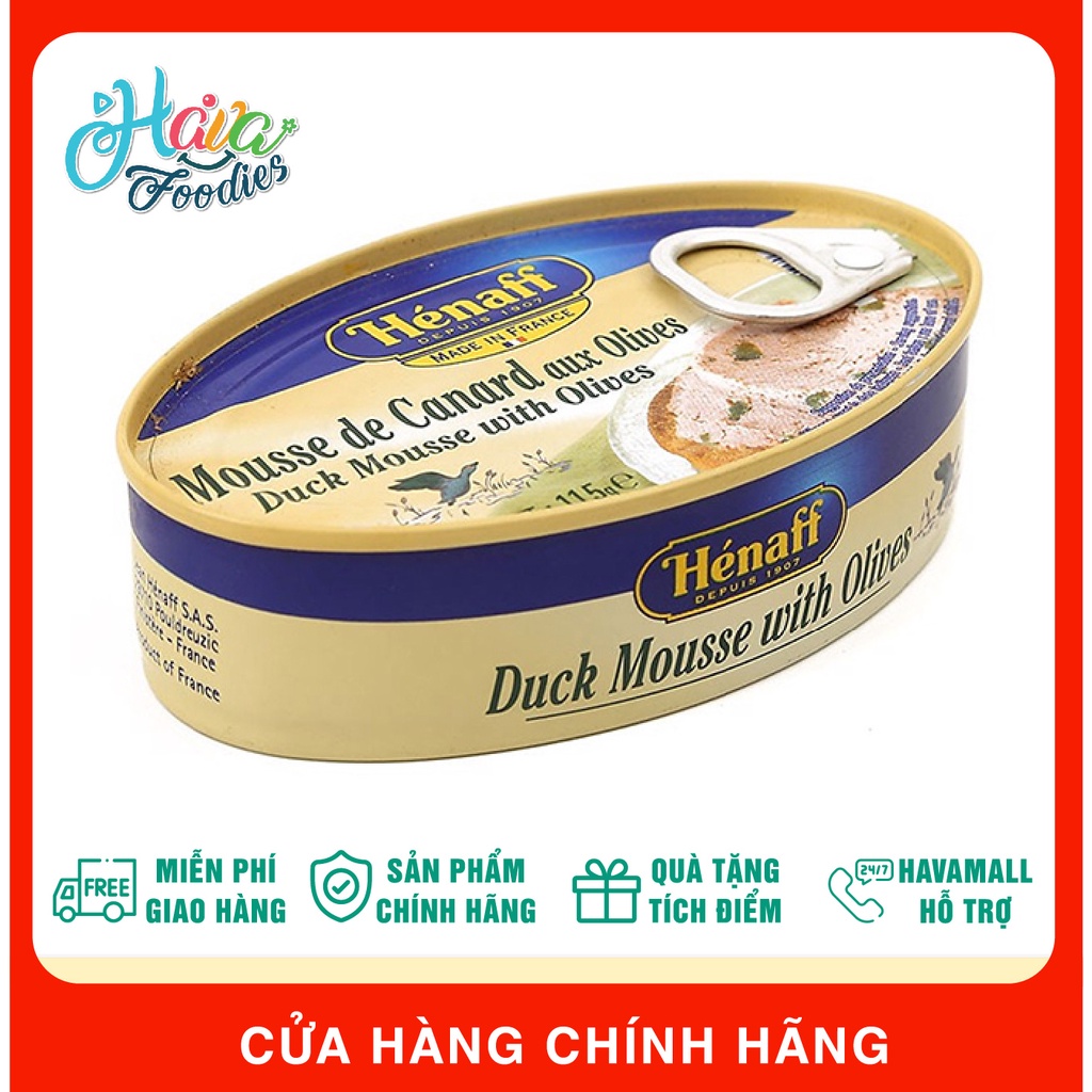 [DATE MỚI NHẤT] Pate Gan Vịt Pháp Hénaff Hộp 115gr