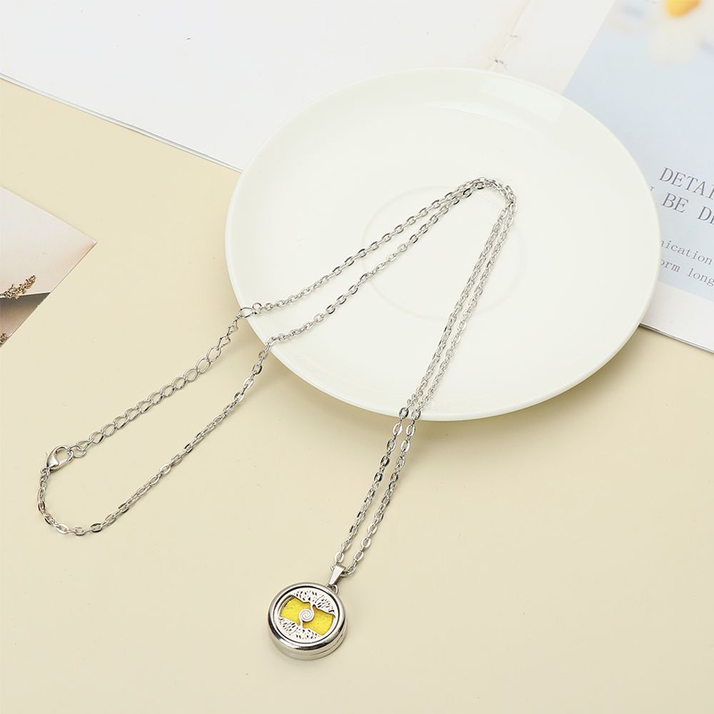 Vòng cổ khuếch tán tinh dầu thơm bằng thép không gỉ 20mm thời trang cho nam và nữ