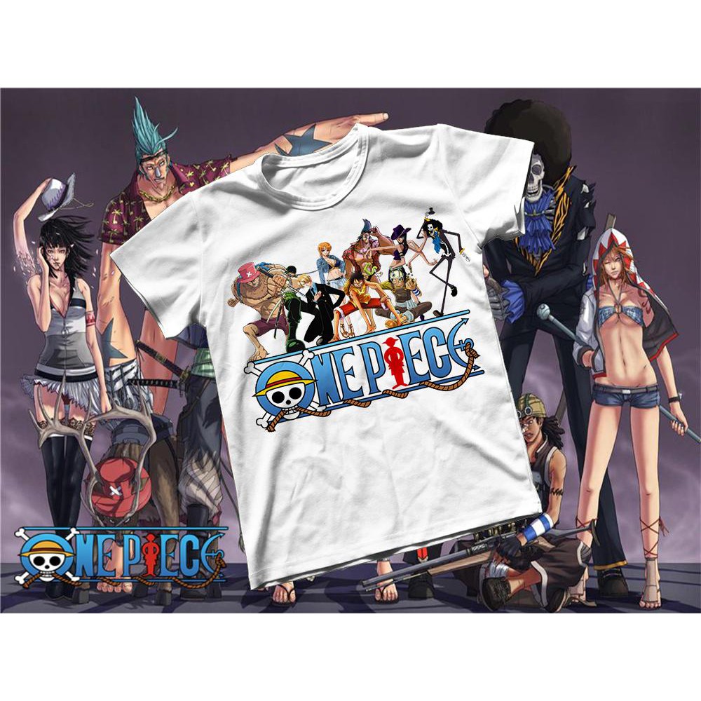 Áo thun Cotton Unisex - Anime - One Piece - One piece băng mũ rơm và những người bạn