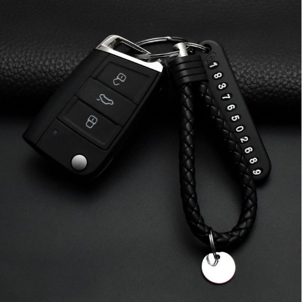 Móc Chìa Khóa Xe Hơi Chống Thất Lạc Hình Số Điện Thoại DIY