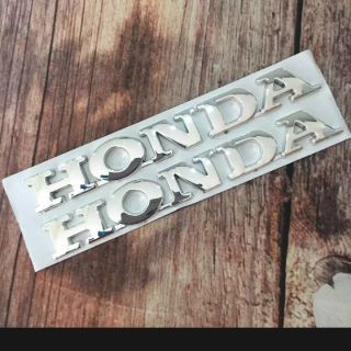 Tem logo chữ nổi Honda màu bạc