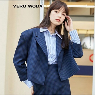 Áo khoác blazer cổ vest độn vai kèm dây đai eo Vero Moda newtag