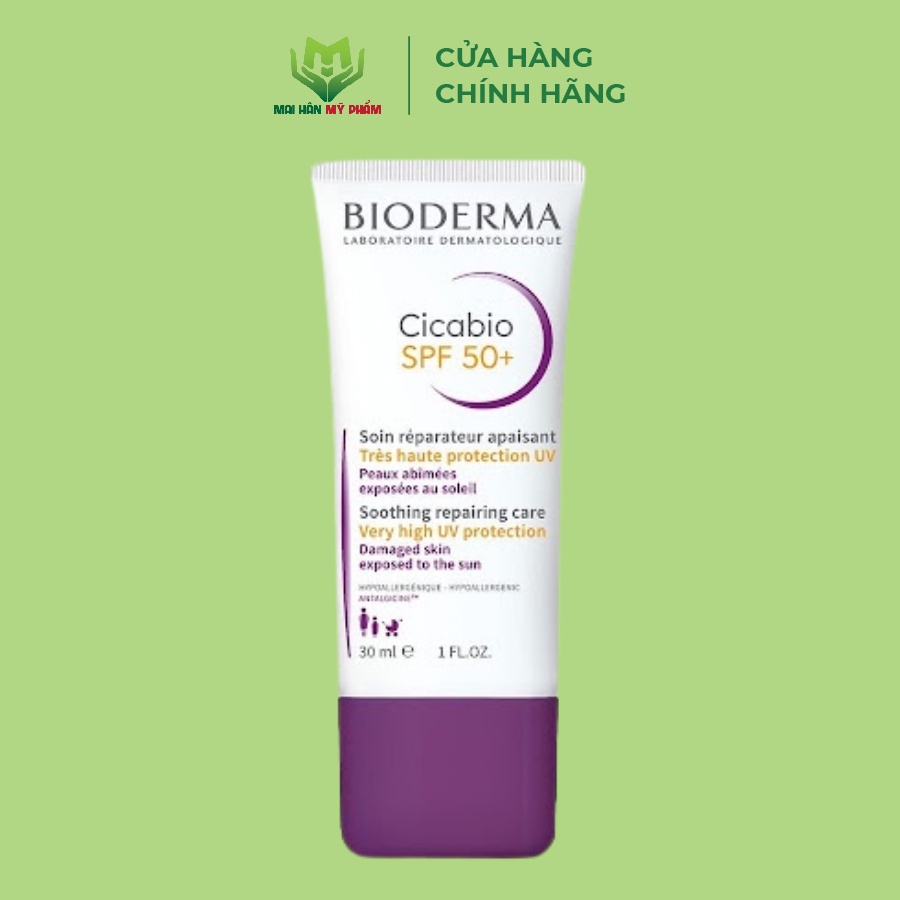 Kem Dưỡng Ẩm, Phục Hồi Và Chống Nắng Dành Cho Da Tổn Thương Bioderma Cicabio Crème SPF 50+ 30ml