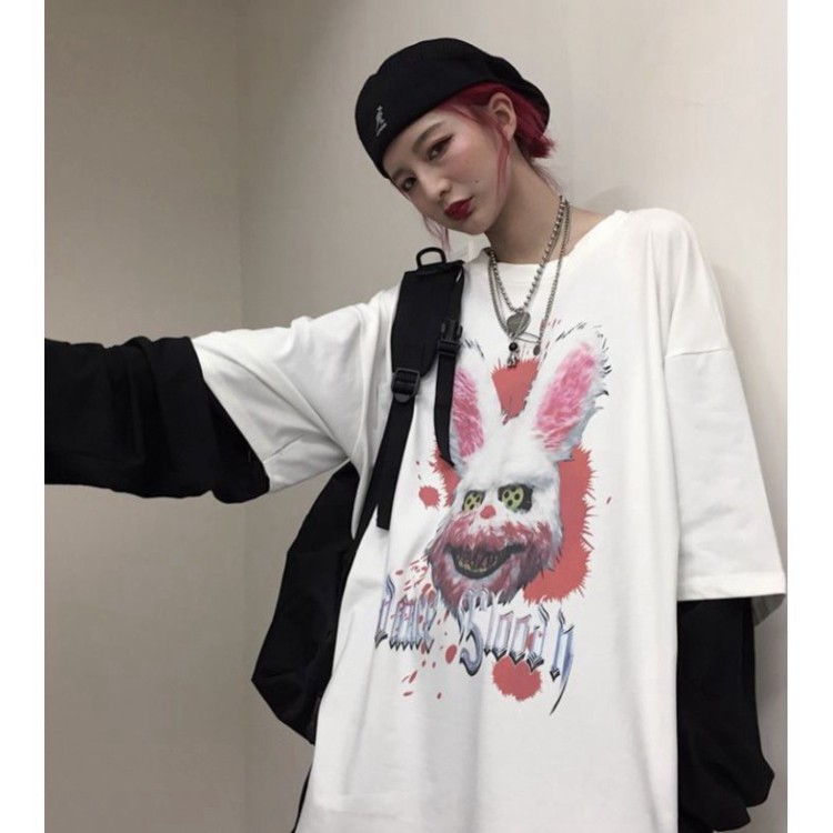 Áo thun tay lỡ Unisex, áo phông form rộng M443 KL SHOP DVSHOP